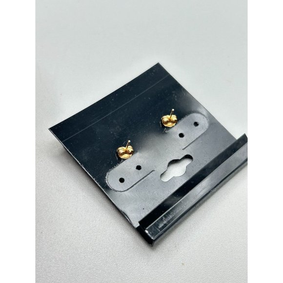 Petite Studs Earrings 14K Yellow Gold & Genuine Opals Pierced Child Girl Jewelry - Picture 7 of 9